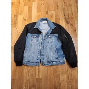 Frame Colorblock Twofer Denim Jacket Men's Large